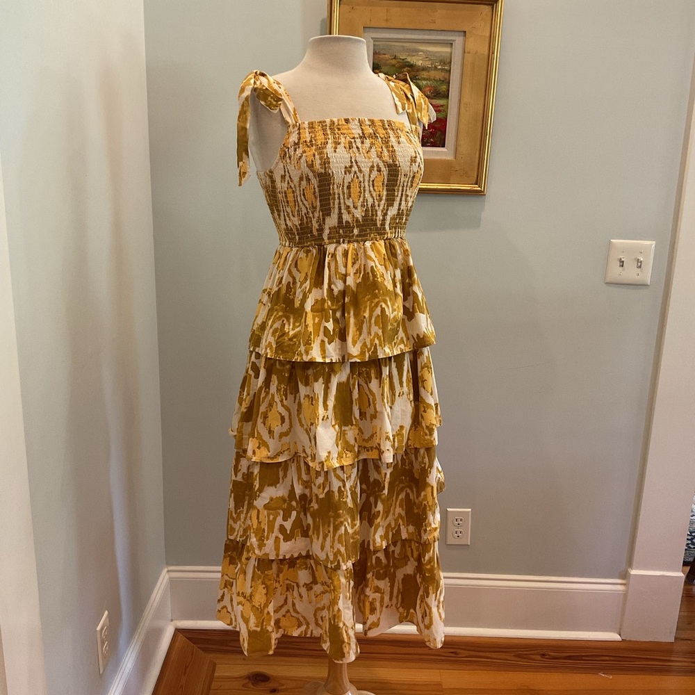 Anthropologie Cleobella Shae Ikat‎ Smocked Tiered Dress - Picture 4 of 12